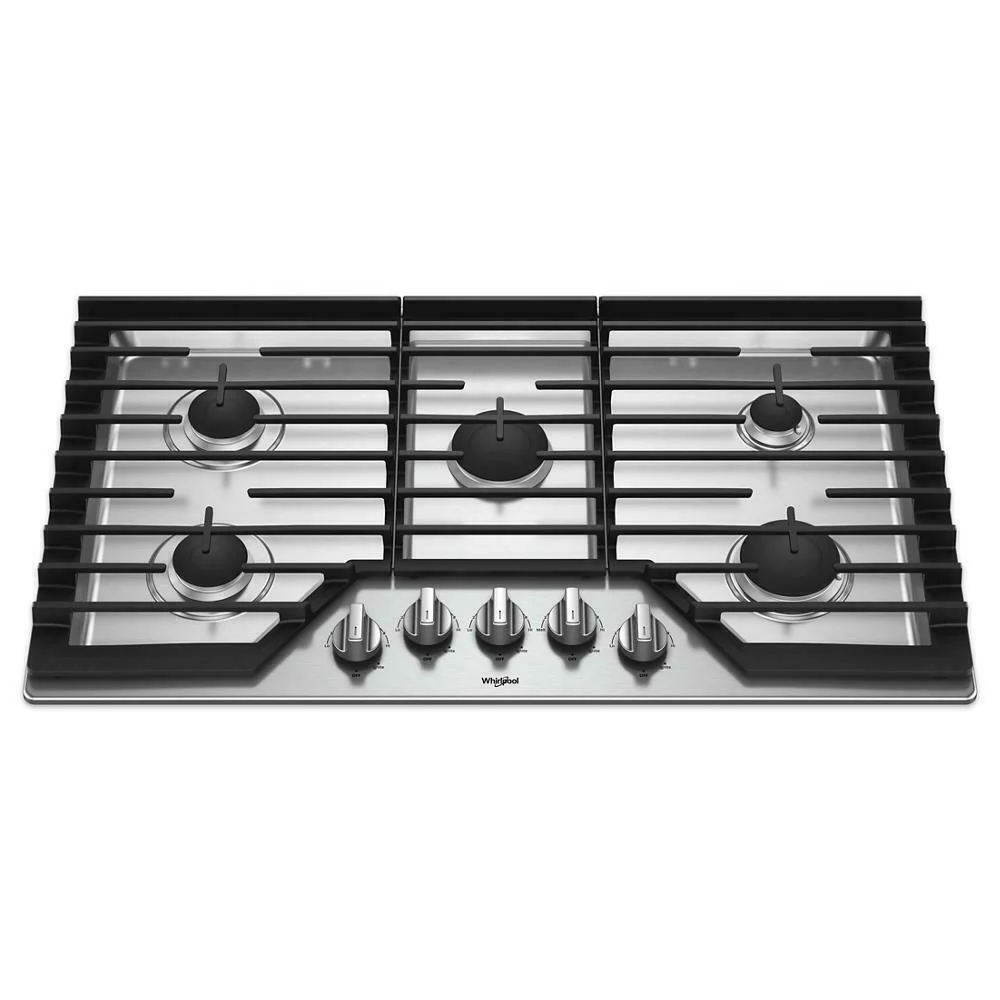 Whirlpool 36-inch Gas Cooktop with EZ-2-Lift™ Hinged Cast-Iron Grates - Image 2