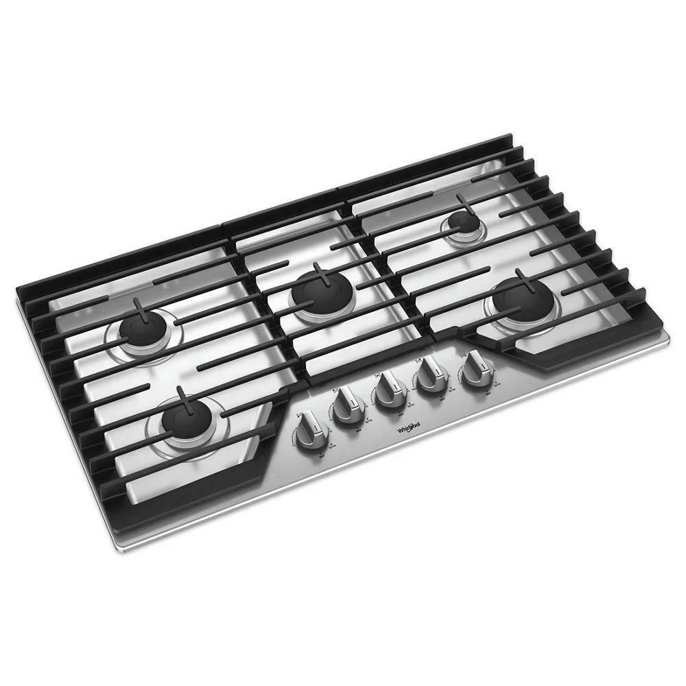 Whirlpool 36-inch Gas Cooktop with EZ-2-Lift™ Hinged Cast-Iron Grates - Image 3