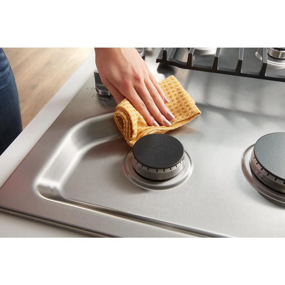 Whirlpool WCGK5030PS 30-inch Gas Cooktop with EZ-2-Lift™ Hinged Cast-Iron Grates - Image 10