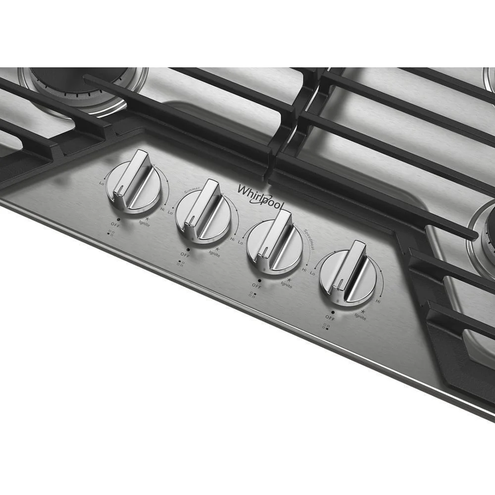 Whirlpool WCGK5030PS 30-inch Gas Cooktop with EZ-2-Lift™ Hinged Cast-Iron Grates - Image 19