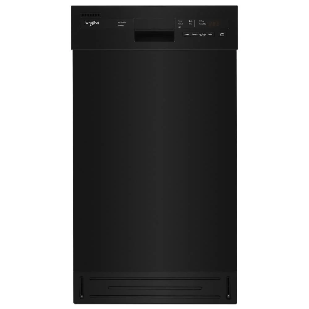 Whirlpool WDPS5118PB Small-Space Compact Dishwasher with Stainless Steel Tub