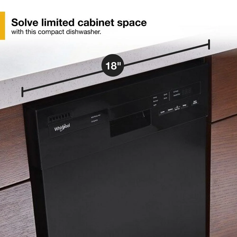 Whirlpool WDPS5118PB Small-Space Compact Dishwasher with Stainless Steel Tub - Image 4