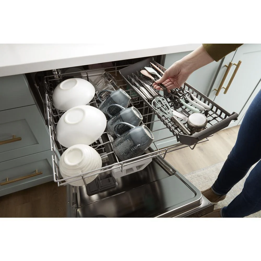 Whirlpool WDPS7024RV Eco Series Quiet Dishwasher with a washing 3rd Rack & Water Repellent Silverware Basket - Image 8
