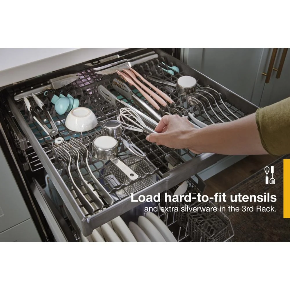 Whirlpool WDTA50SAKB 24 Stainless Steel Dishwasher with AI Intelligent Wash - 47 dBA - Image 4