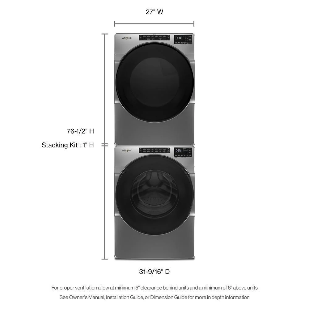 Whirlpool WED560LHW 7.4 cu.ft Front Load Long Vent Electric Dryer with Intuitive Controls - Image 4