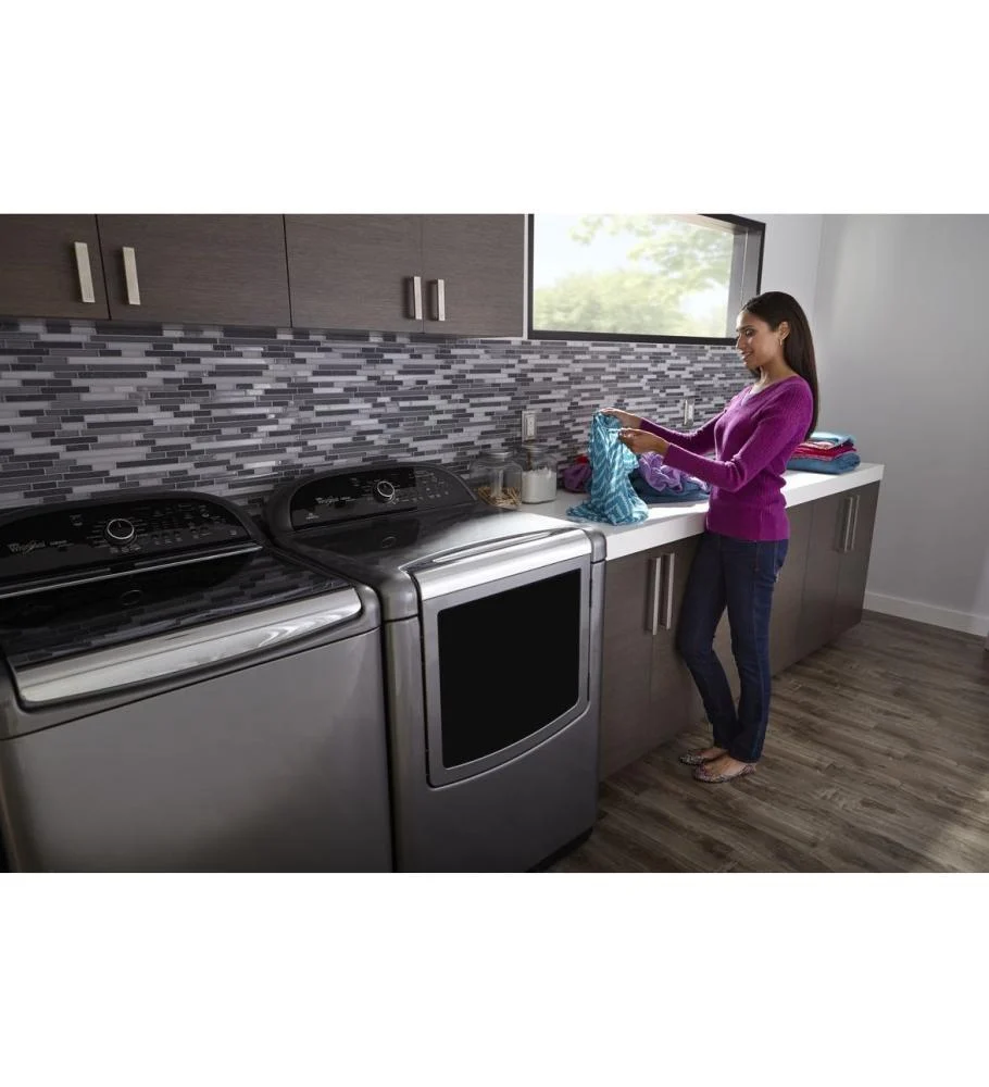 Whirlpool WED5800BW Cabrio® 7.4 cu. ft. HE Dryer with Sanitize Cycle - Image 2