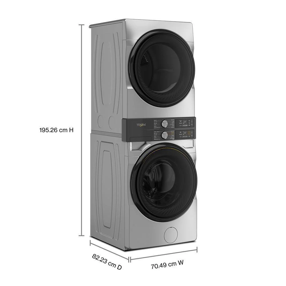 Whirlpool WEF5727TR Smart ENERGY STAR® Front Load Laundry Tower with UV Clean Technology & FreshFlowTM Vent System 4.5 cu. ft. Washer & 7.4 cu. ft. Electric Dryer - Image 5