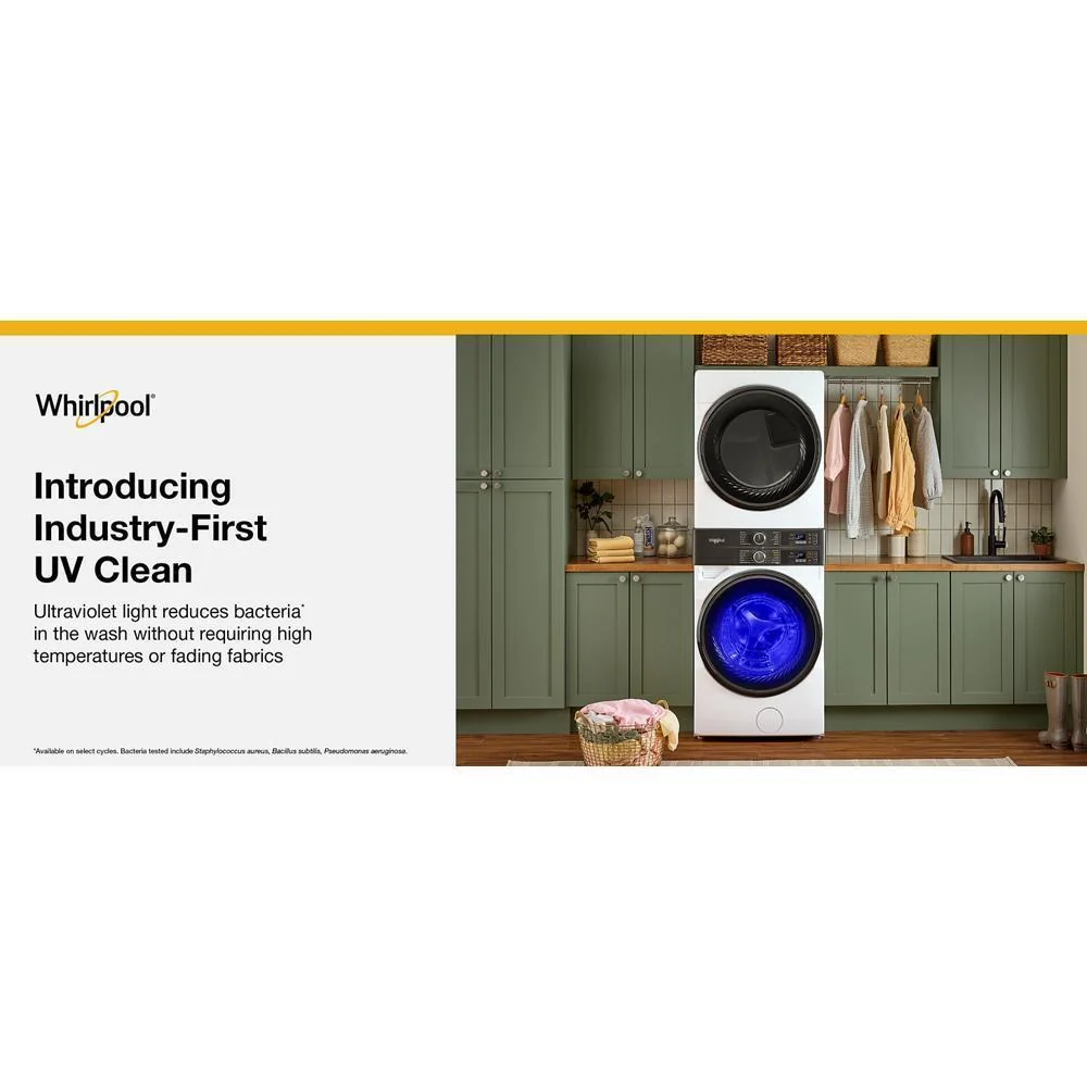 Whirlpool WEF5727TW Smart ENERGY STAR® Front Load Laundry Tower with UV Clean Technology & FreshFlowTM Vent System 4.5 cu. ft. Washer & 7.4 cu. ft. Electric Dryer - Image 18