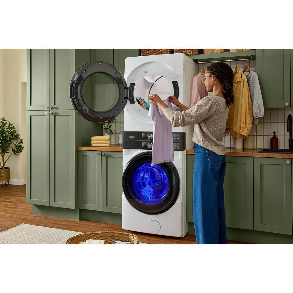 Whirlpool WEF5727TW Smart ENERGY STAR® Front Load Laundry Tower with UV Clean Technology & FreshFlowTM Vent System 4.5 cu. ft. Washer & 7.4 cu. ft. Electric Dryer - Image 6