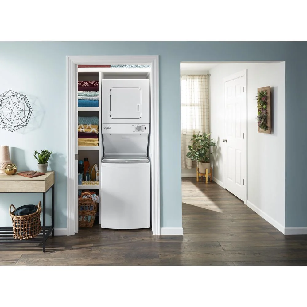 Whirlpool WET4124HW 1.6 cu.ft, 120V/20A Electric Stacked Laundry Center with 6 Wash cycles and Wrinkle Shield™ - Image 10