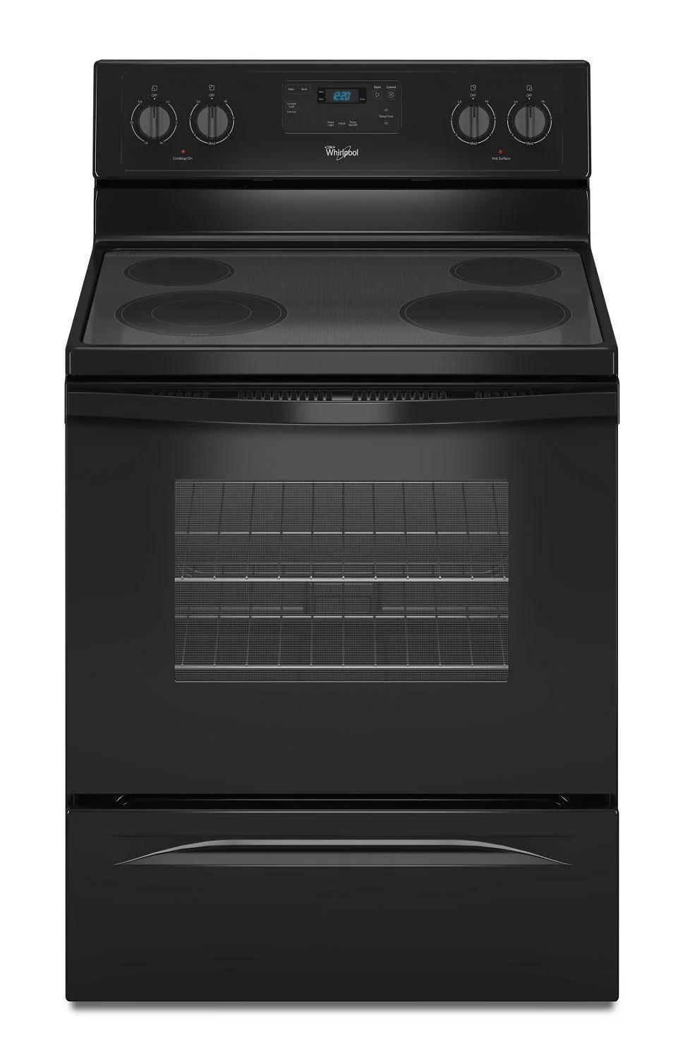 Whirlpool WFE320M0EB 4.8 Cu. Ft. Freestanding Electric Range with FlexHeat Dual Radiant Element Black