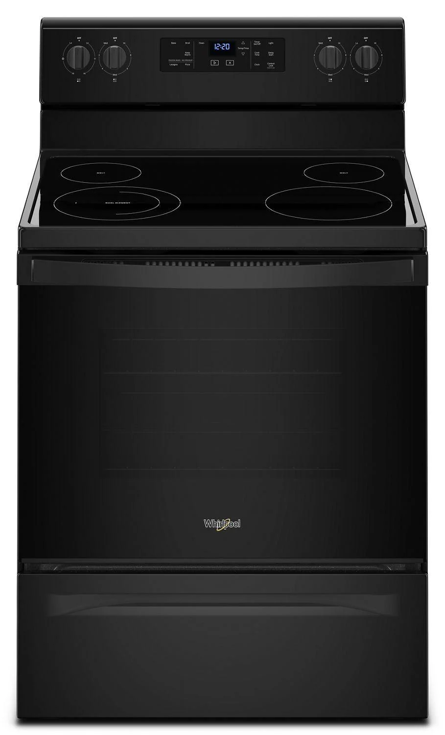 Whirlpool WFE510S0HB 5.3 cu. ft. Freestanding Electric Range with Adjustable Self-Cleaning Black