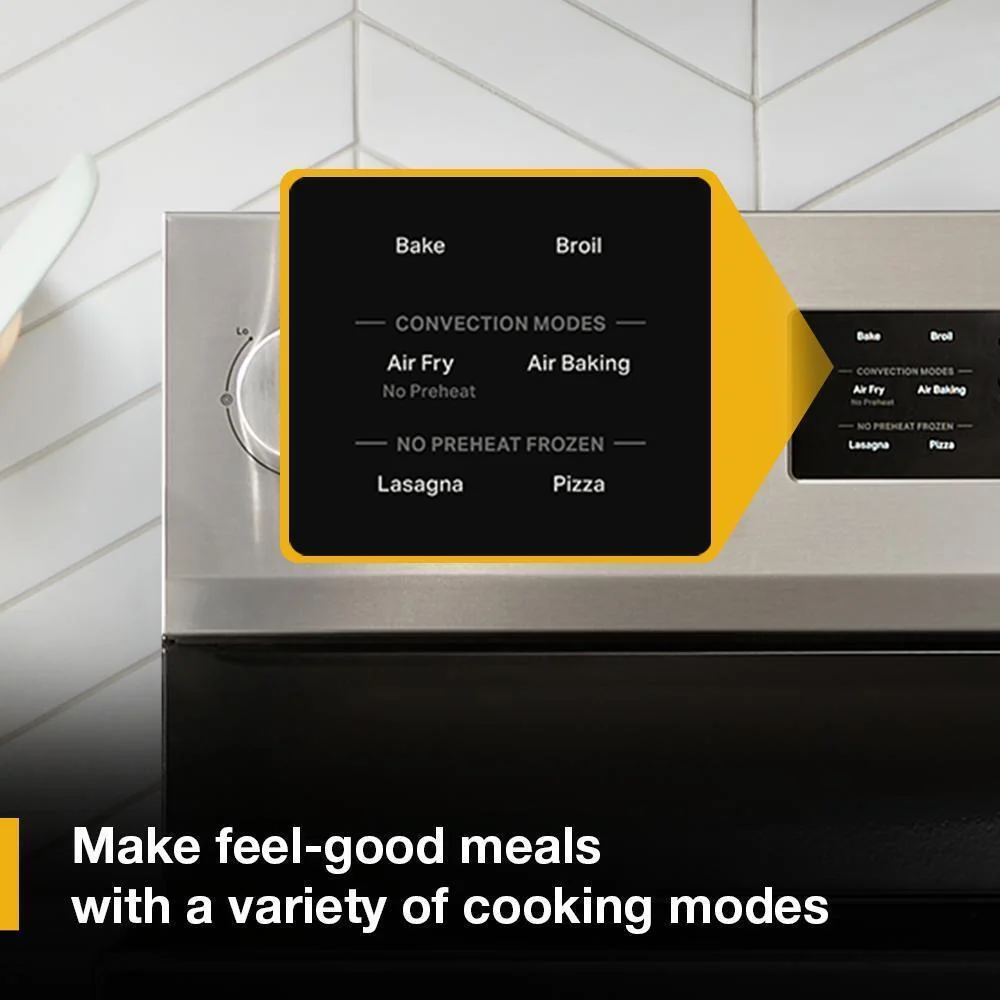 Whirlpool WFES4530SV 30-inch Electric Range with Air Cooking Technology and Steam Clean - Image 6