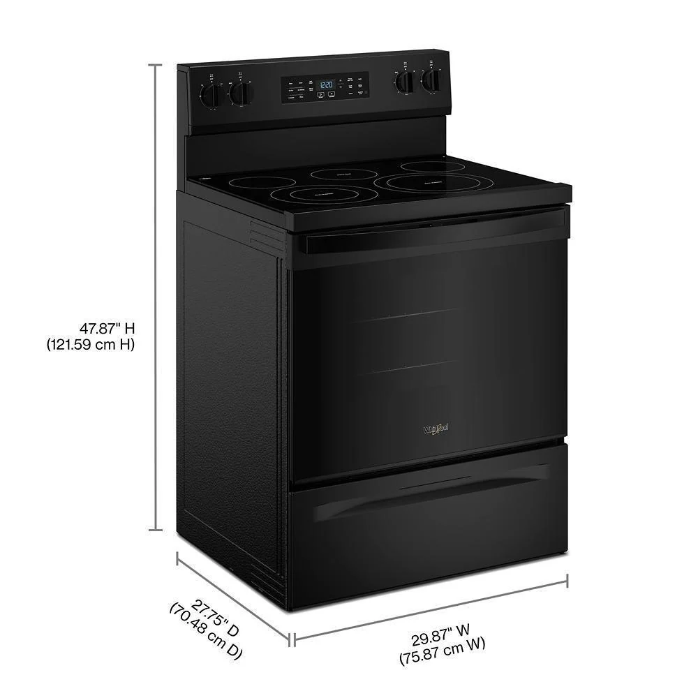Whirlpool WFES5730SB 30-inch Electric Range with Air Cooking Technology - Image 6
