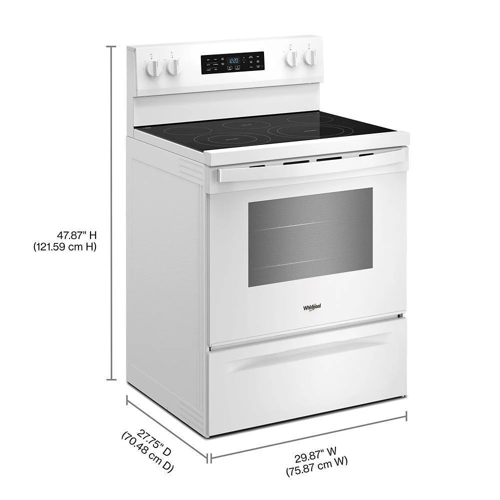 Whirlpool WFES5730SW 30-inch Electric Range with Air Cooking Technology - Image 6