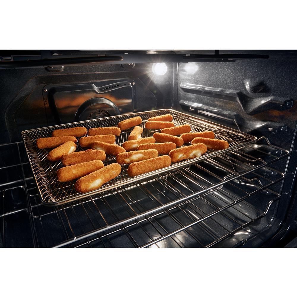 Whirlpool WFES7530RB 30-inch Electric Smart Range with Air Cooking Technology, No Preheat Air Fry, High Speed Preheat Oven, WipeClean™ Coating, and Steam/Self Clean - Image 4