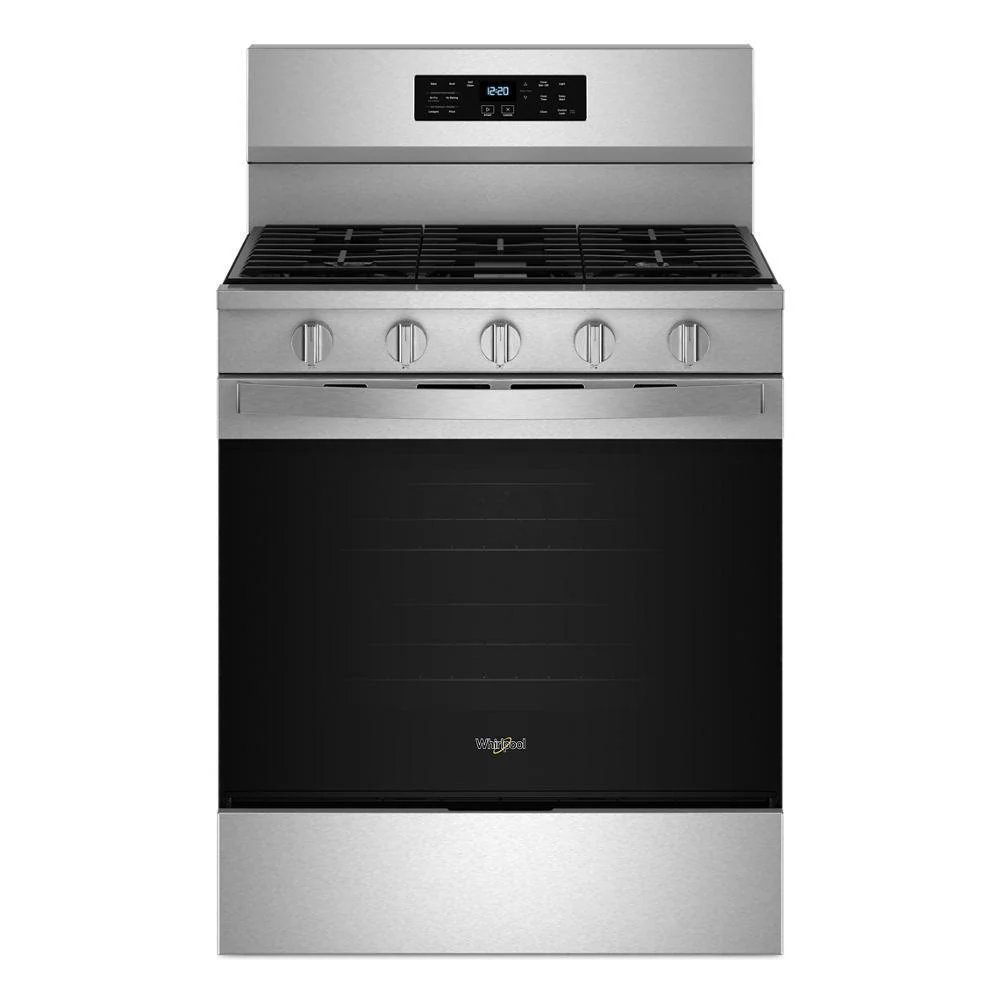 Whirlpool WFGS5030RS 30-inch Gas Range with Air Cooking Technology, No Preheat Air Fry and Air Baking and Self Clean