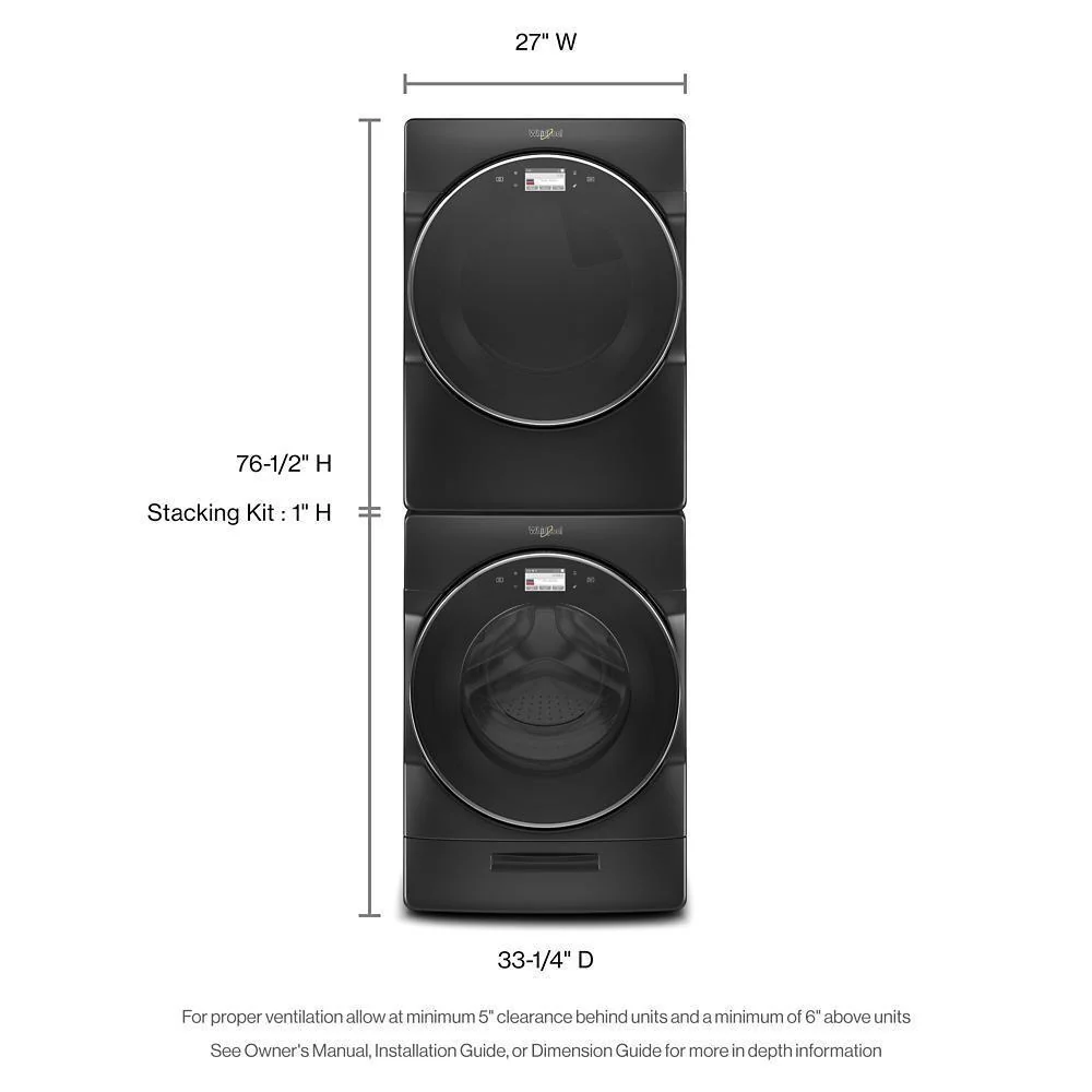 Whirlpool WFW9620HBK 5.0 cu. ft. Smart Front Load Washer with Load & Go™ XL Plus Dispenser - Image 8