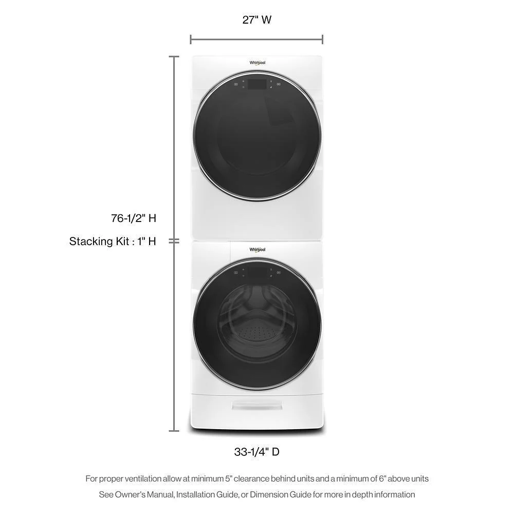 Whirlpool WFW9620HW 5.0 cu. ft. Smart Front Load Washer with Load & Go™ XL Plus Dispenser - Image 10