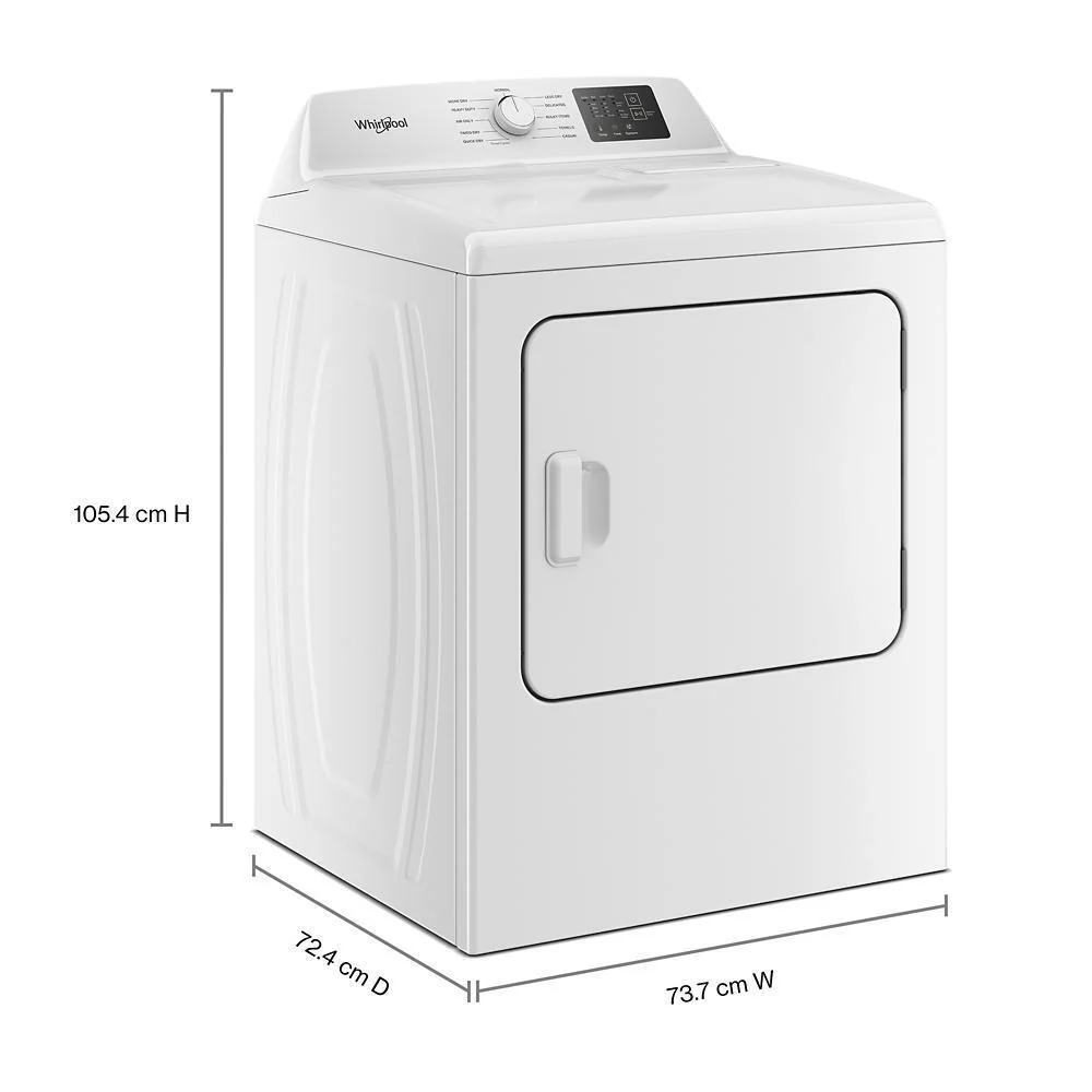 Whirlpool WGD4105SW 7.0 cu. ft. Gas Dryer with Adaptive Dry - Vented Top Load Matching - Image 3