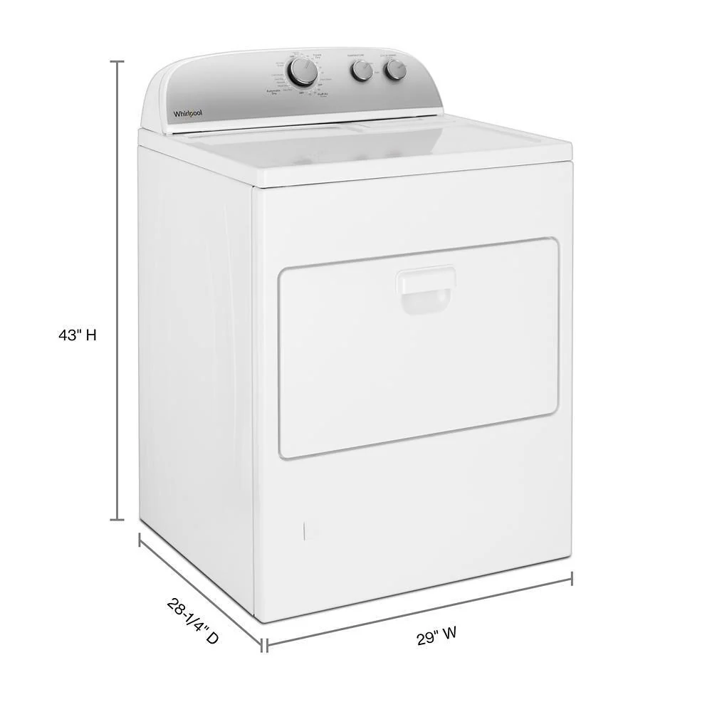 Whirlpool WGD4950HW 7.0 cu. ft. Top Load Gas Dryer with AutoDry™ Drying System - Image 7