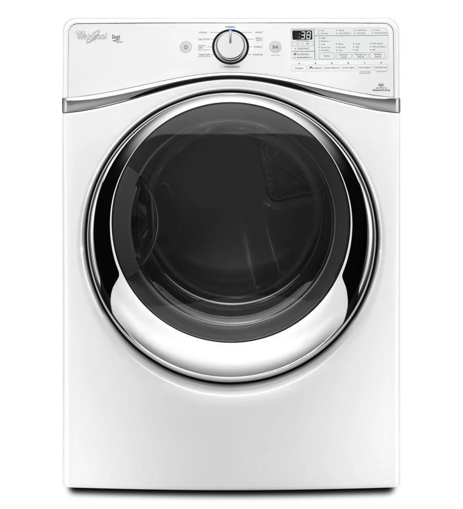 Whirlpool WGD97HEDW 7.3 cu. ft. Duet® Front Load Gas Steam Dryer with SilentSteel™ Dryer Drum