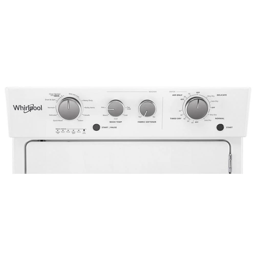 Whirlpool WGT4027HW 3.5 cu.ft Gas Stacked Laundry Center 9 Wash cycles and AutoDry™ - Image 3