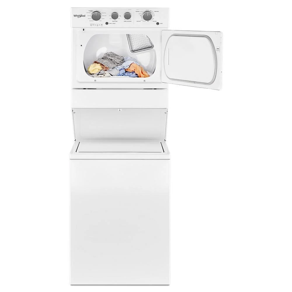 Whirlpool WGTLV27HW 3.5 cu.ft Long Vent Gas Stacked Laundry Center 9 Wash cycles and Wrinkle Shield™ - Image 4