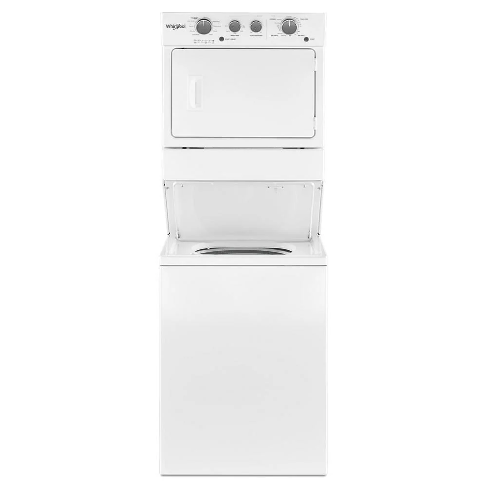 Whirlpool WGTLV27HW 3.5 cu.ft Long Vent Gas Stacked Laundry Center 9 Wash cycles and Wrinkle Shield™ - Image 5