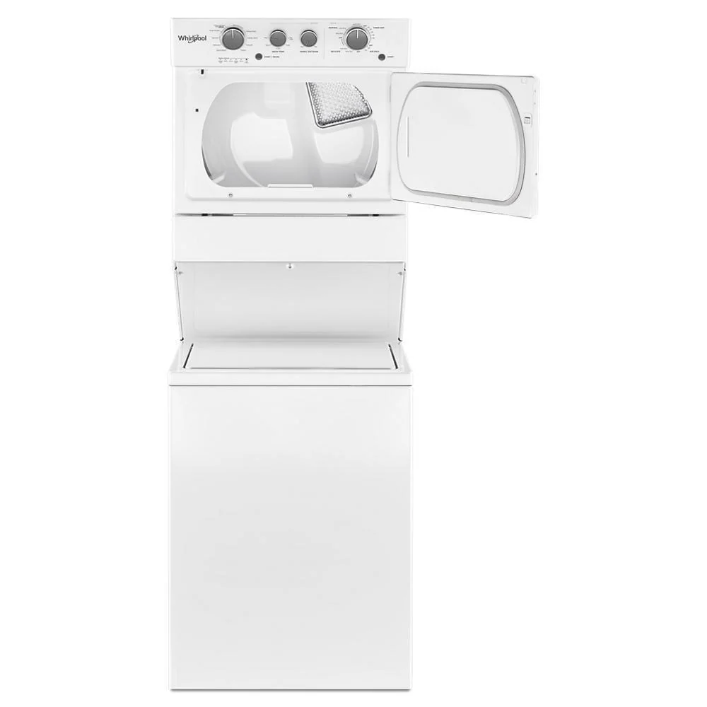 Whirlpool WGTLV27HW 3.5 cu.ft Long Vent Gas Stacked Laundry Center 9 Wash cycles and Wrinkle Shield™ - Image 6