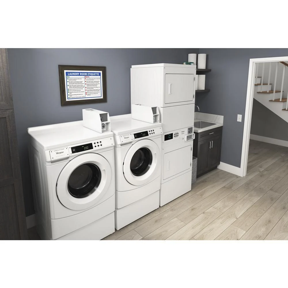 Whirlpool WHP1000VW 10" Pedestal for Commercial Front Load Washer and Dryer - Image 3