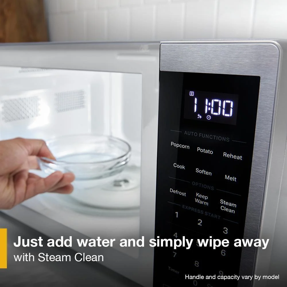 Whirlpool WMCS3019RB 0.9 cu. ft. Black Countertop Microwave With Steam Clean - 900 watt - Image 9