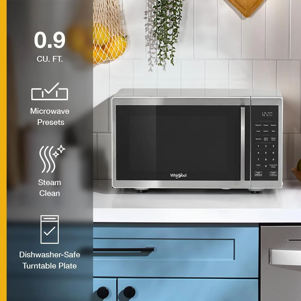 Whirlpool WMCS3019RS 0.9 cu. ft. Stainless Steel Countertop Microwave With Steam Clean - 900 watt - Image 26