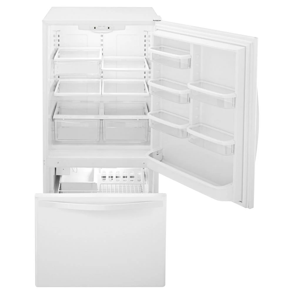 Whirlpool WRB322DMBW 33-inches wide Bottom-Freezer Refrigerator with SpillGuard™ Glass Shelves - 22 cu. ft - Image 3