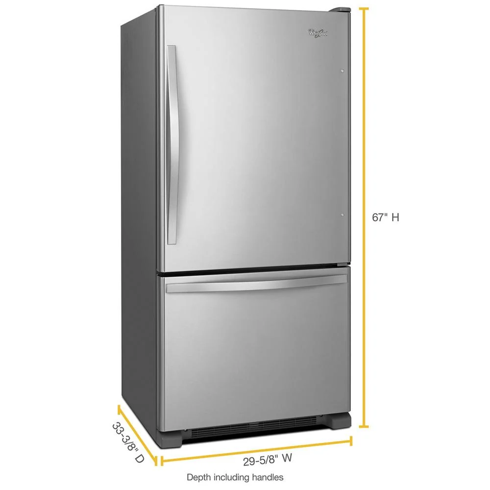 Whirlpool WRB329DMBM 30-inches wide Bottom-Freezer Refrigerator with SpillGuard™ Glass Shelves - 18.7 cu. ft. - Image 5