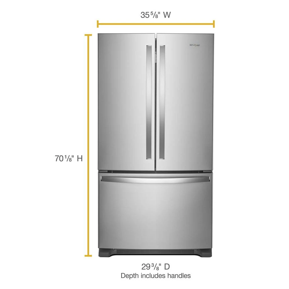 Whirlpool 36-inch Wide Counter Depth French Door Refrigerator - 20 cu. ft. - Image 7
