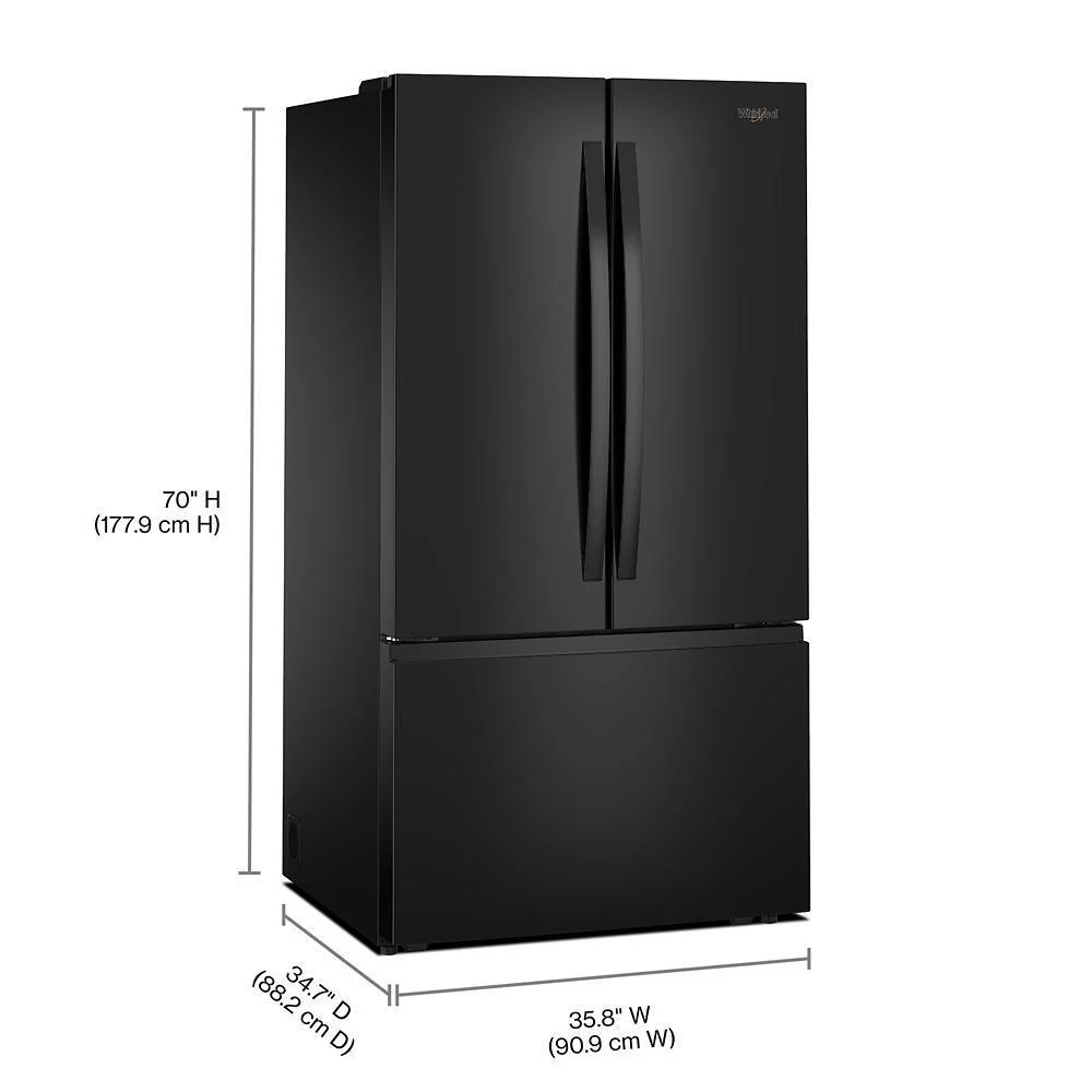 Whirlpool WRFF3336SB 36-Inch French Door Refrigerator with Interior Water Dispenser - 31 cu. ft. - Image 3