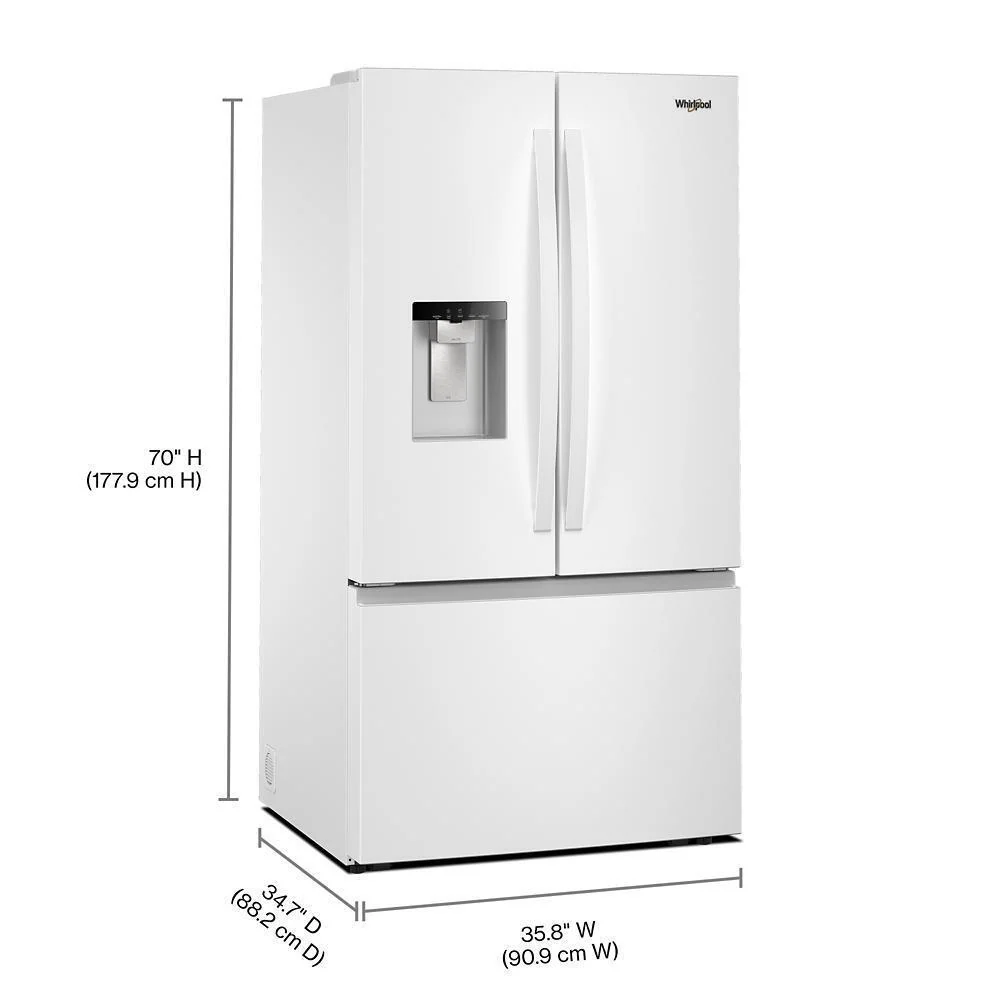Whirlpool WRFF3736SW 36-Inch French Door Refrigerator with Dual Ice Makers - 30 cu. ft. - Image 3