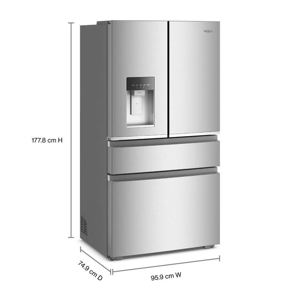 Whirlpool WRMC7036RZ 36-inch Wide True Counter Depth 4-Door French Door Refrigerator - 22 cu. ft. - Image 4