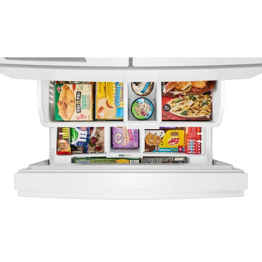 WRMF3636SW Whirlpool® 29 Cu. Ft. Family-Sized Capacity French Door Refrigerator with Flexible Temperature Drawer - Image 4
