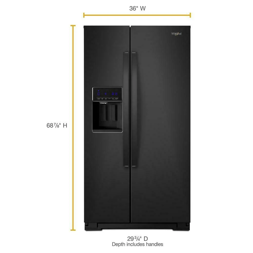 Whirlpool WRS571CIHB 36-inch Wide Counter Depth Side-by-Side Refrigerator - 21 cu. ft. - Image 2