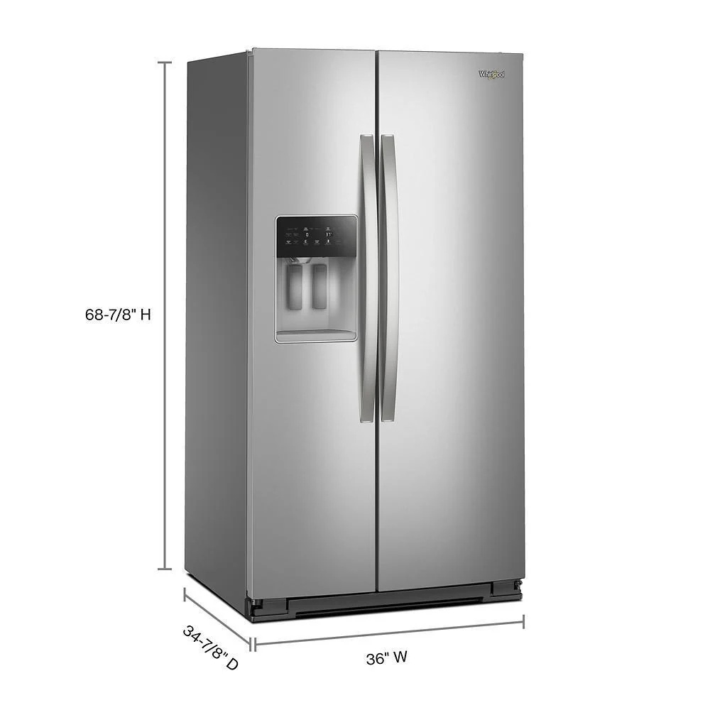 Whirlpool WRSF6536RZ 36-inch Standard Depth Side-by-Side Refrigerator with Prep & Store Bins - Image 2