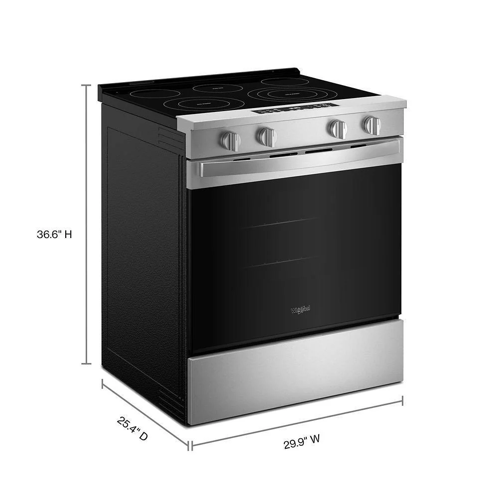 Whirlpool WSES5030SZ 30-inch Electric Smart Range with Air Cooking Technology - Image 4