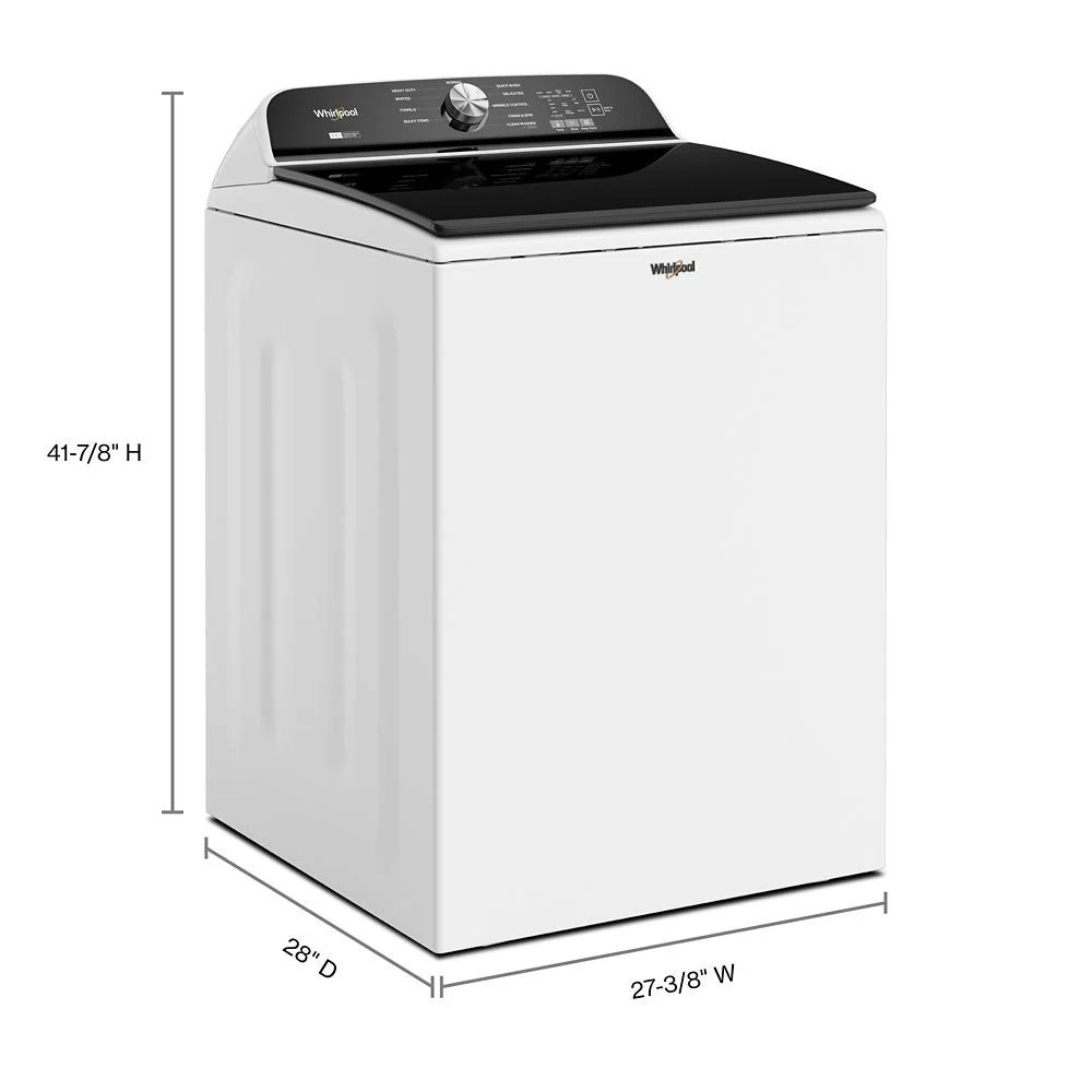 Whirlpool WTW6157PW 5.2-5.3 Cu. Ft. Whirlpool® Top Load Washer with Removable Agitator - Image 4