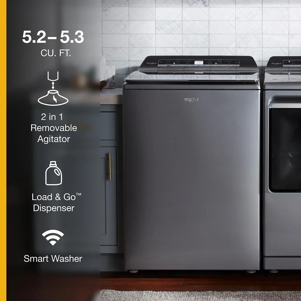Whirlpool WTW8127LC 5.2 - 5.3 cu. ft. Top Load Washer with 2 in 1 Removable Agitator - Image 4