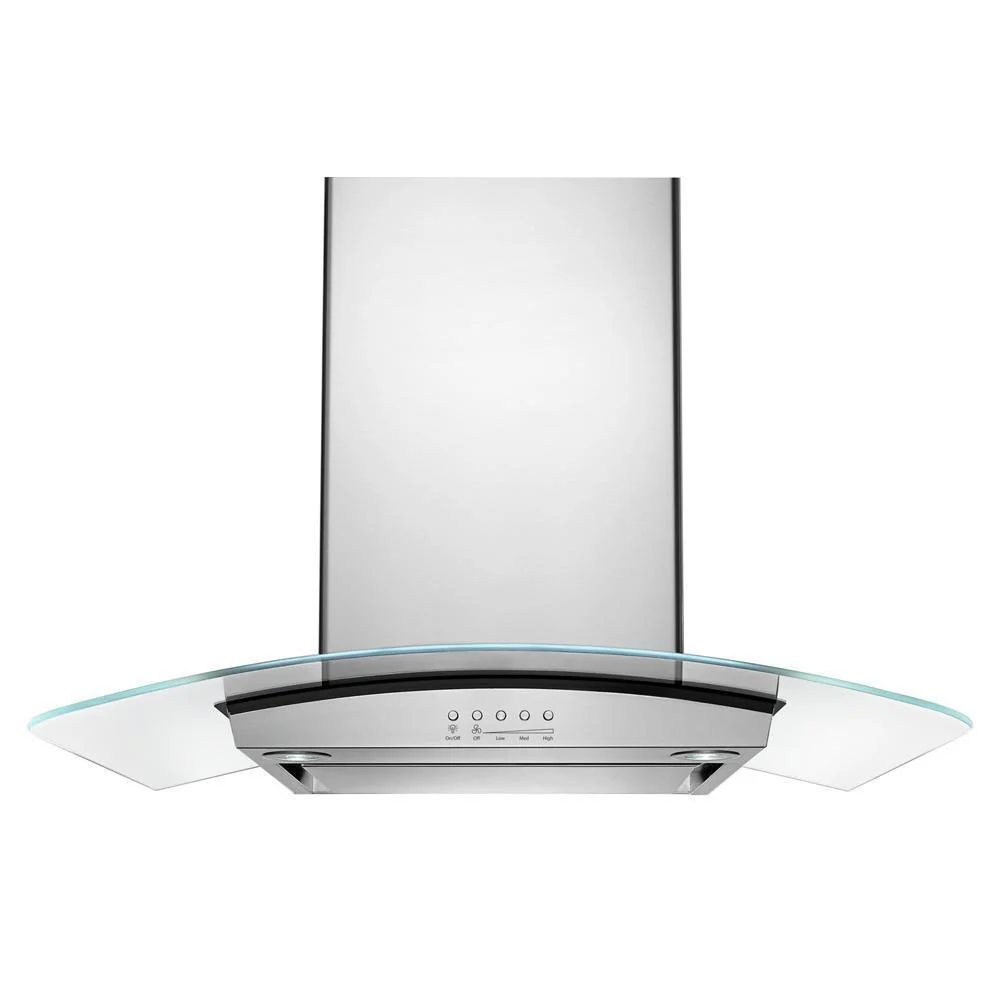 Whirlpool WVI75UC6DS 36" Modern Glass Island Mount Range Hood - Image 6