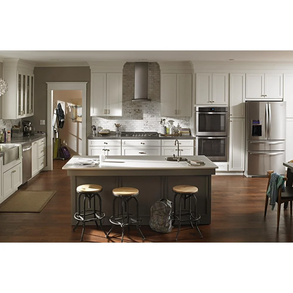 Whirlpool WVI75UC6DS 36" Modern Glass Island Mount Range Hood - Image 7