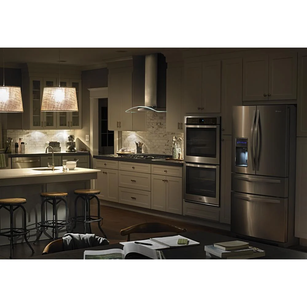 Whirlpool WVI75UC6DS 36" Modern Glass Island Mount Range Hood - Image 8