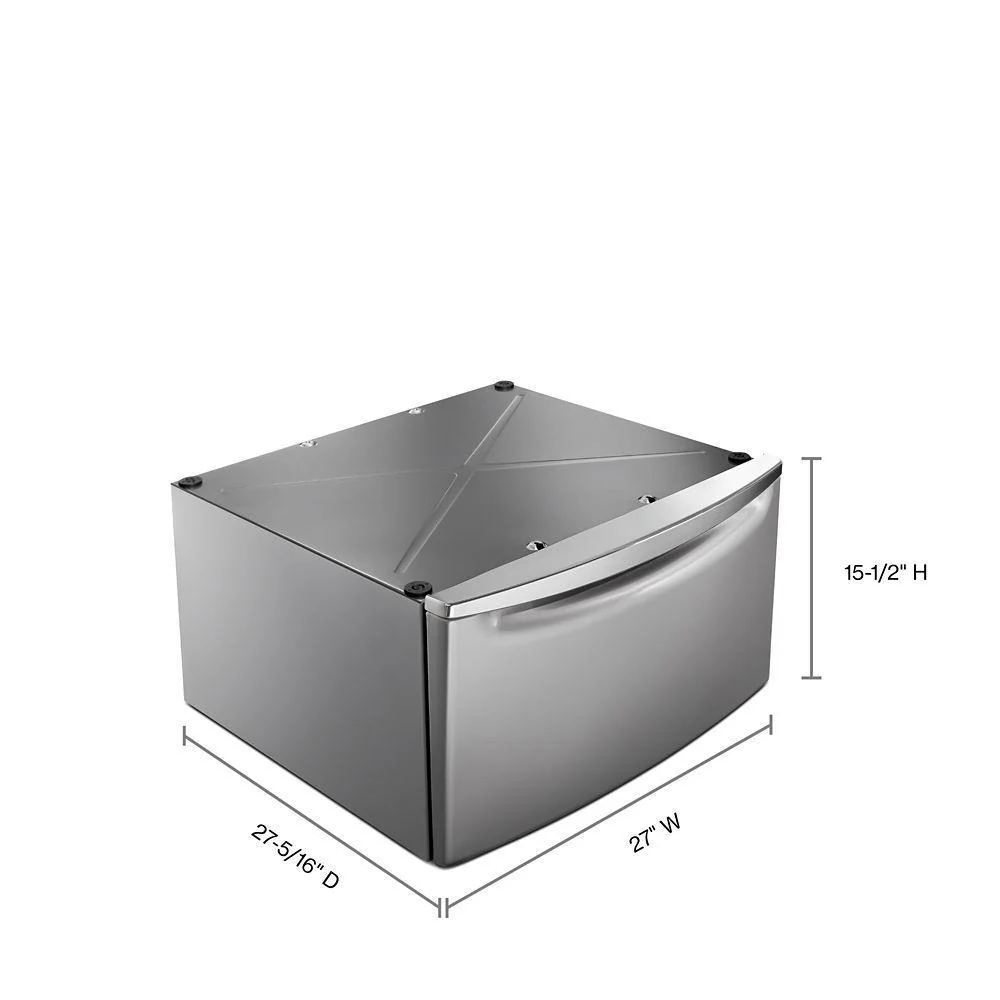 Whirlpool XHPC155YC 15.5" Pedestal for Front Load Washer and Dryer with Storage - Image 8