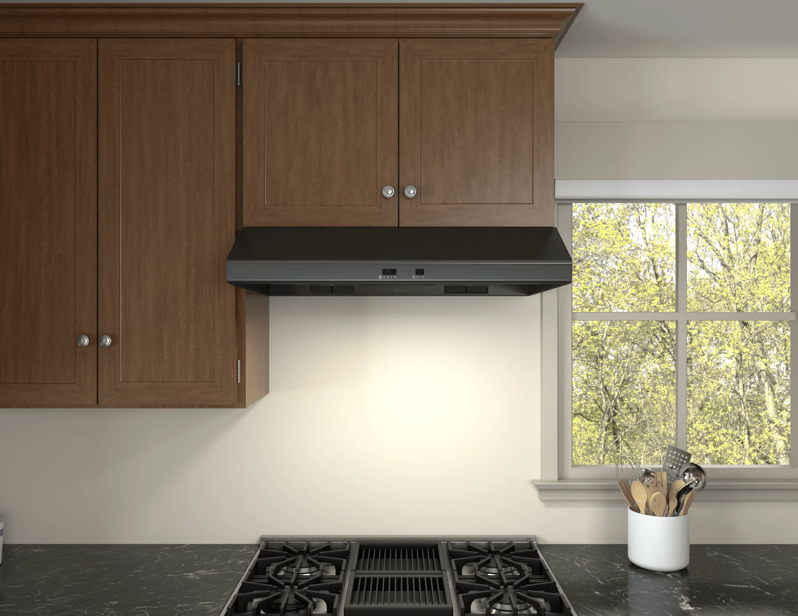 Zephyr AK6500CBS Cyclone, Under Cabinet, 30", Black SS, 600 CFM - Image 4